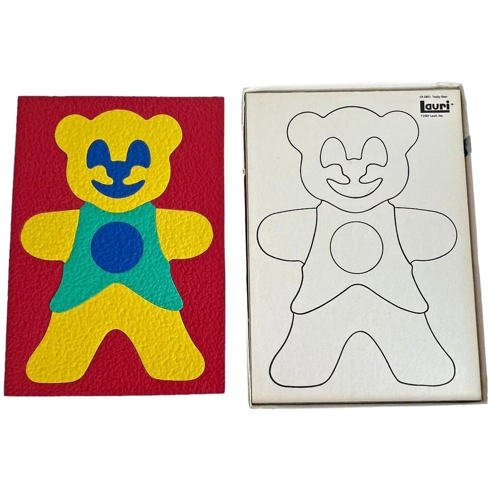 1979‎ Lauri Textured Crepe Foam Puzzle Teddy Bear 2801 Child Complete With Box